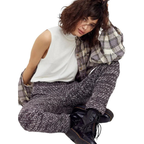 Free People Womens  Cozy Knit Trouser Pants - Picture 3 of 9